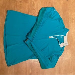 Kastel Teal Long Sleeve Women's Top